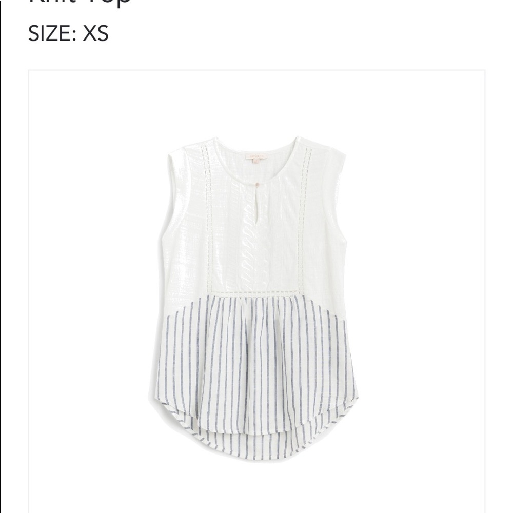 Skies are Blue: Feliciano Mixed Material Keyhole Knit top
